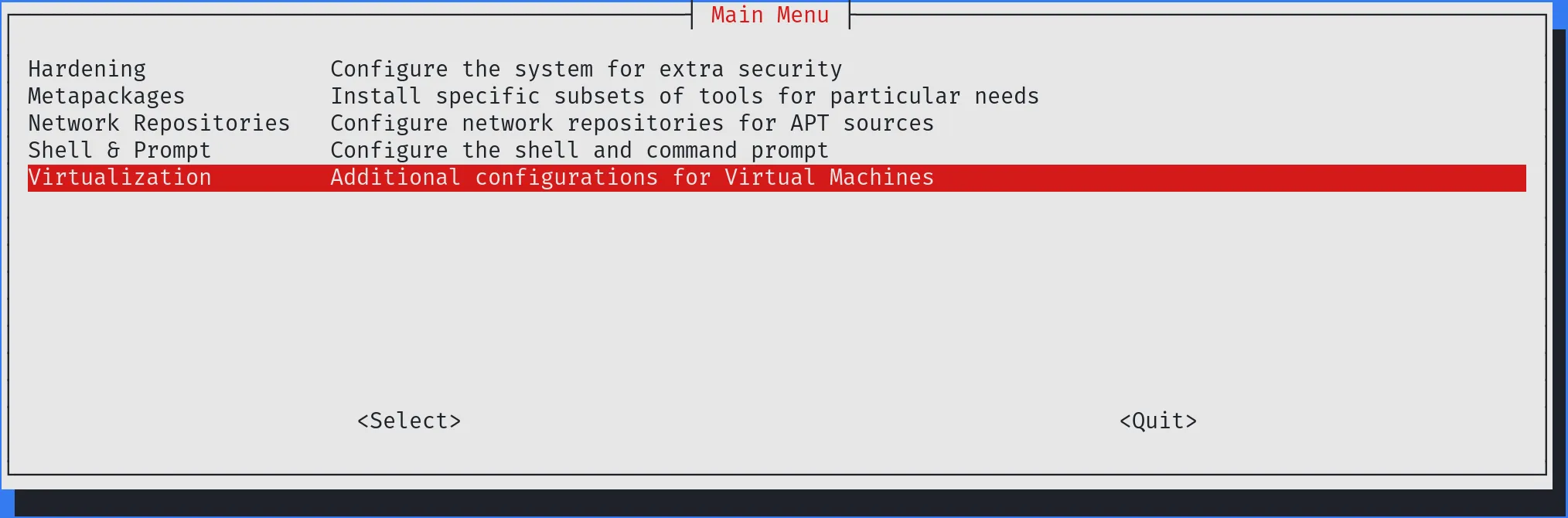 Kali Tweaks Virtualization